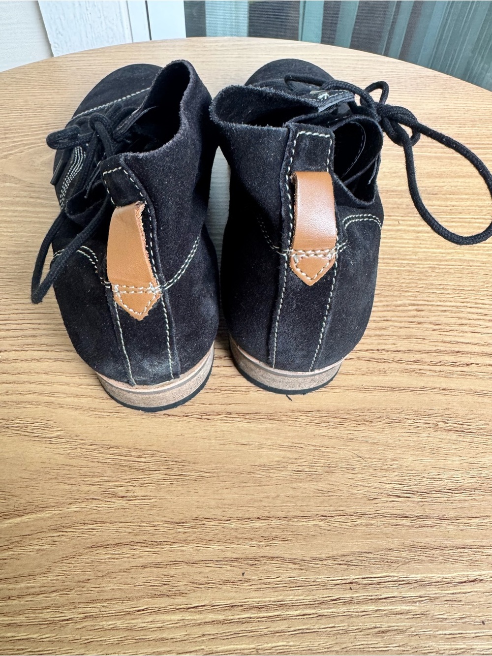 Diba ELI Black Suede Leather Western Cowboy Boot Cowgirl Festival Lace Up Oxford - Picture 3 of 8